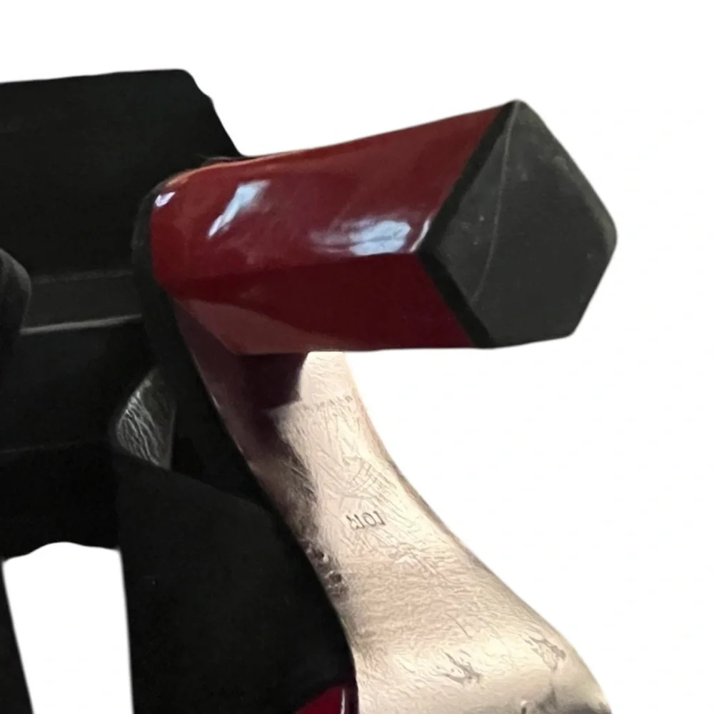 Diane Von Furstenberg red suede toe